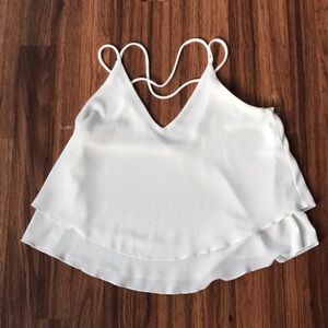 White flowy tank